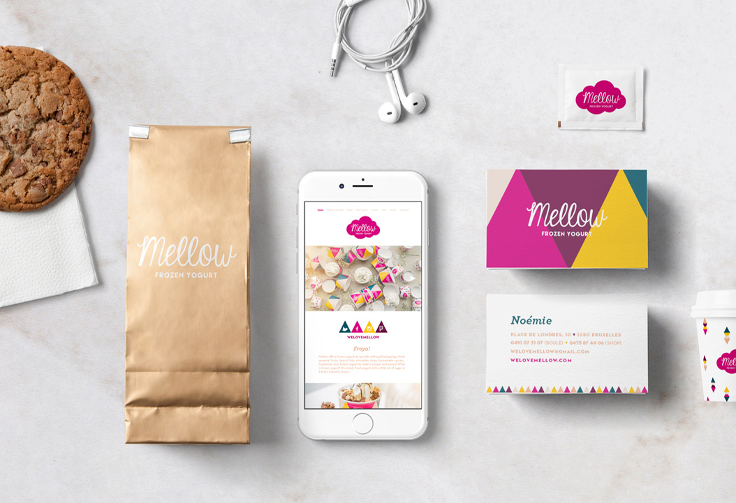 mellow full rebranding and packaging by studio fiftyfifty graphic design agency brussels belgium