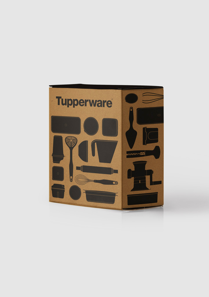 tupperware packaging made by the communication and graphic design company studio fiftyfifty based in Brussels, Belgium.