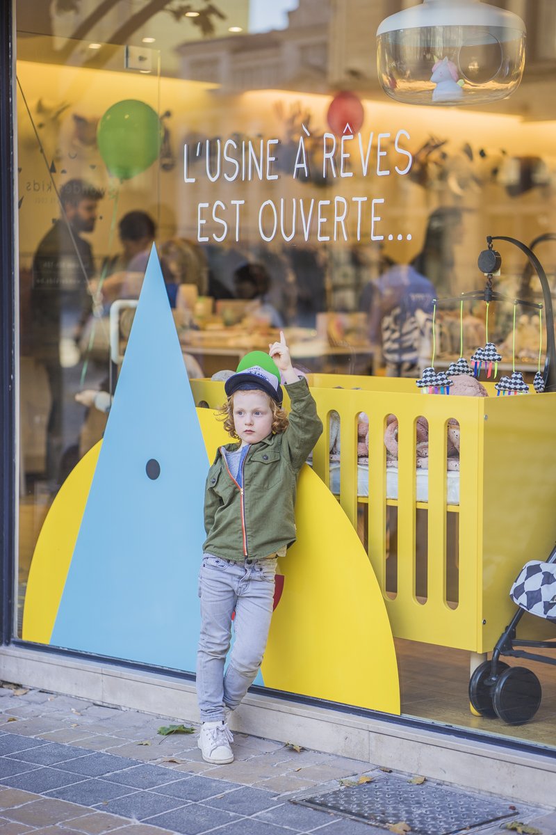 nouvelle identité graphique pour le magasin pour enfant wonderkids à Charleroi par Studio Fifty Fifty