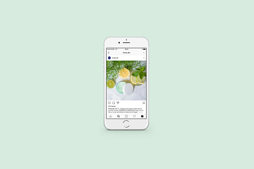 photographie, social media, marketing de contenu pour Nivea par l'agence de communication Studio fiftyfifty