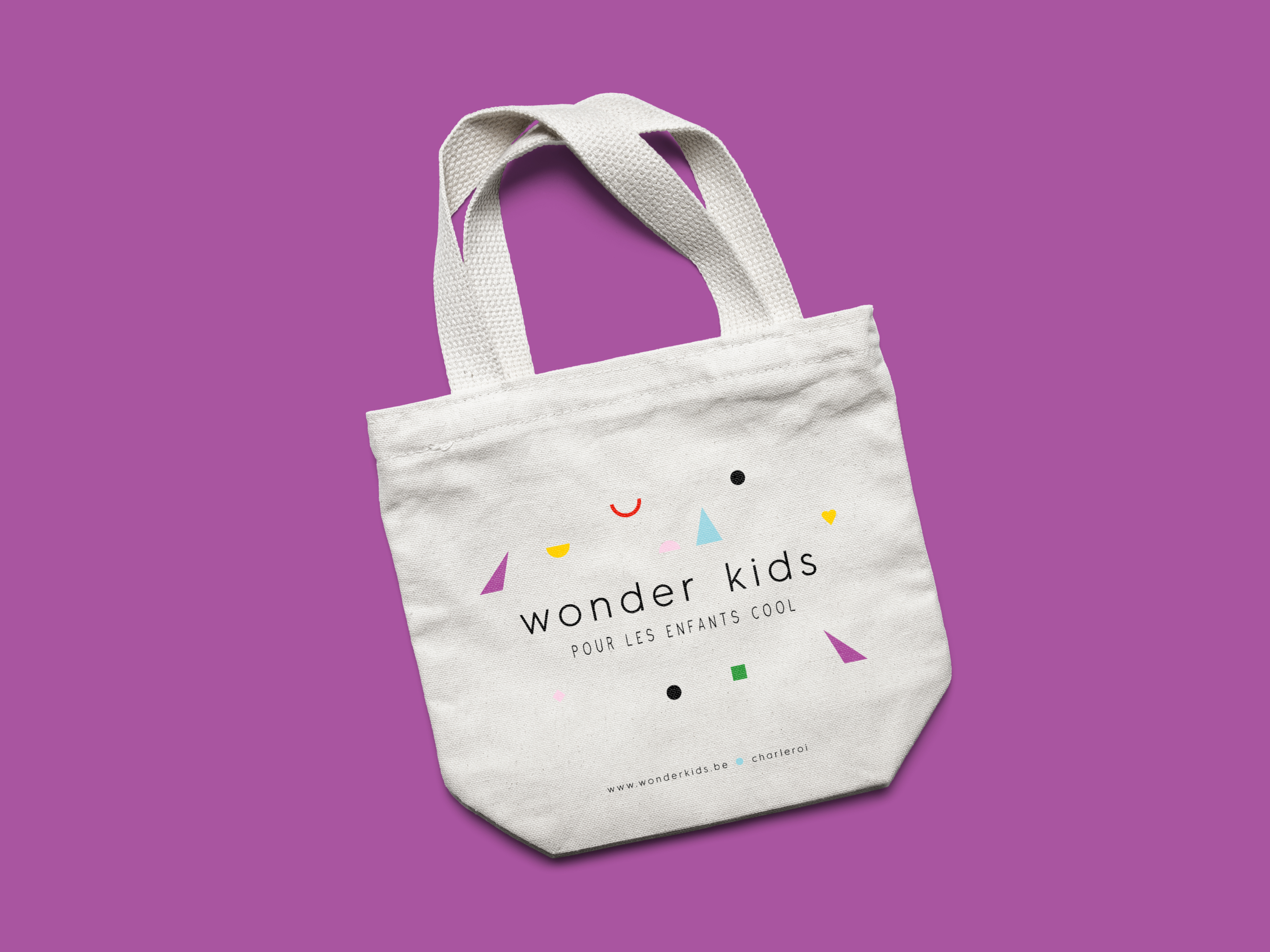 nouvelle identité graphique pour le magasin pour enfant wonderkids à Charleroi par Studio Fifty Fifty