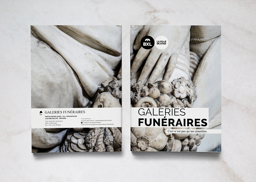 cimetières de bruxelles, ville de bruxelles, rebranding, brand identity, graphic design, photography by Studio fiftyfifty