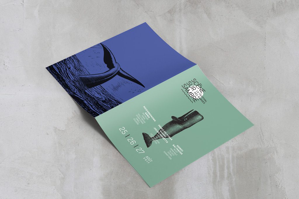 nouvelle identité et print pour le festival musical belge scène sur Sambre par Studio fiftyfifty