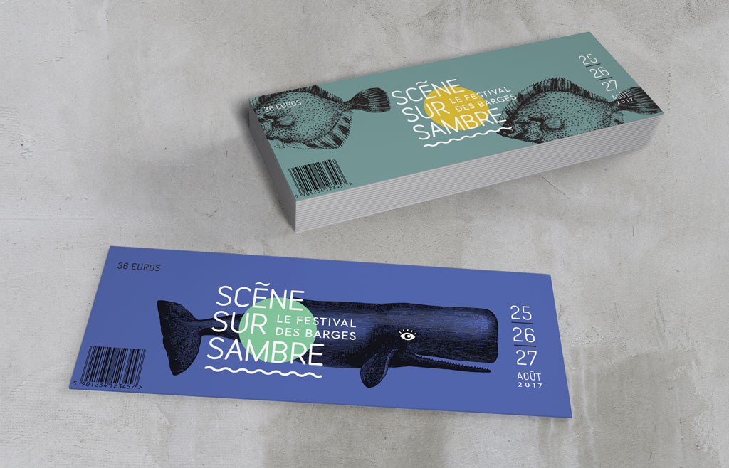 nouvelle identité et print pour le festival musical belge scène sur Sambre par Studio fiftyfifty