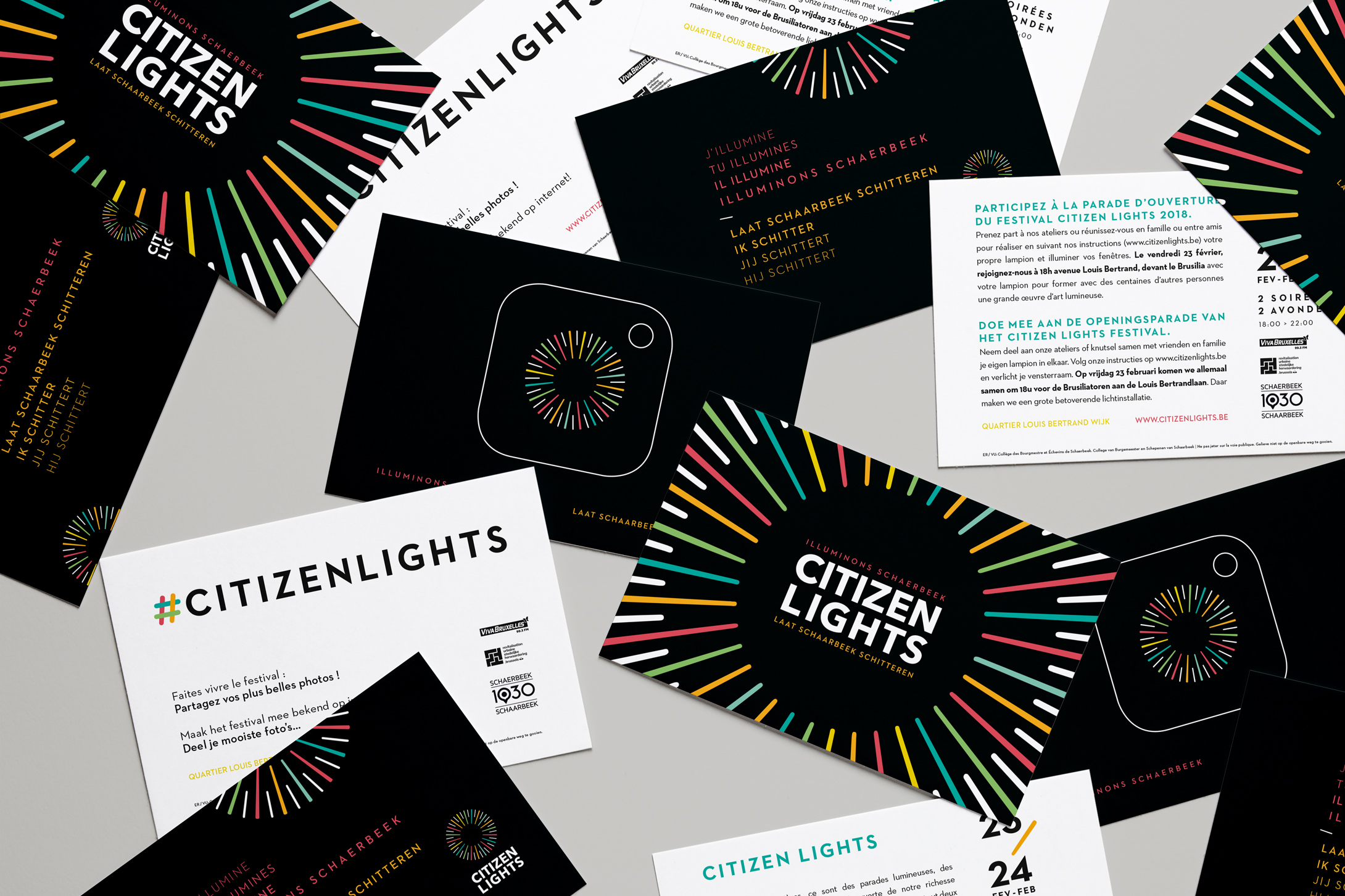 brussels festival, schaerbeek festival, light festival, citizen lights, communication campaign, studio fiftyfifty