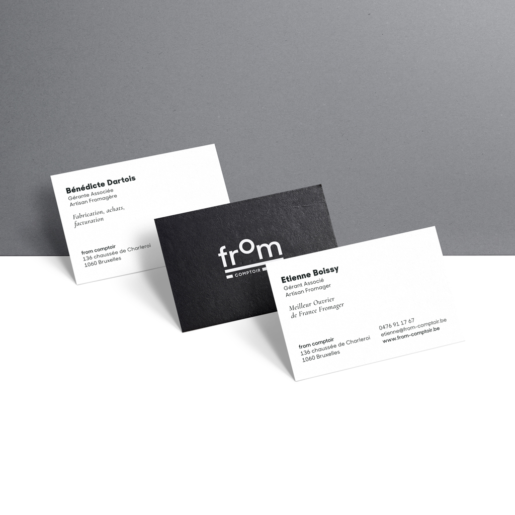 branding, photographie, graphic identity pour From comptoir, fromagerie à bruxelles par studio fiftyfifty
