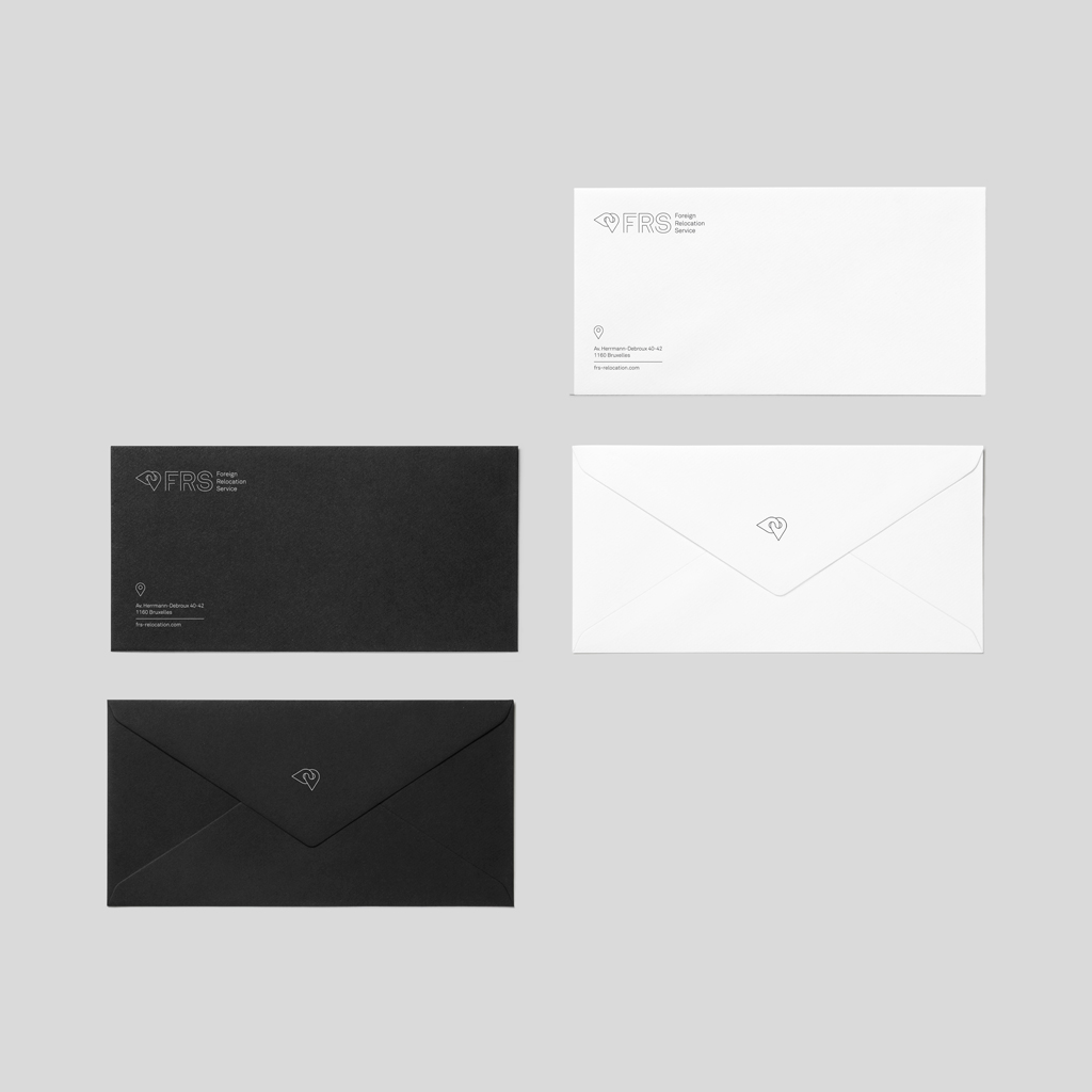 frs foreign relocation service belgium branding graphic identity by studio fiftyfifty