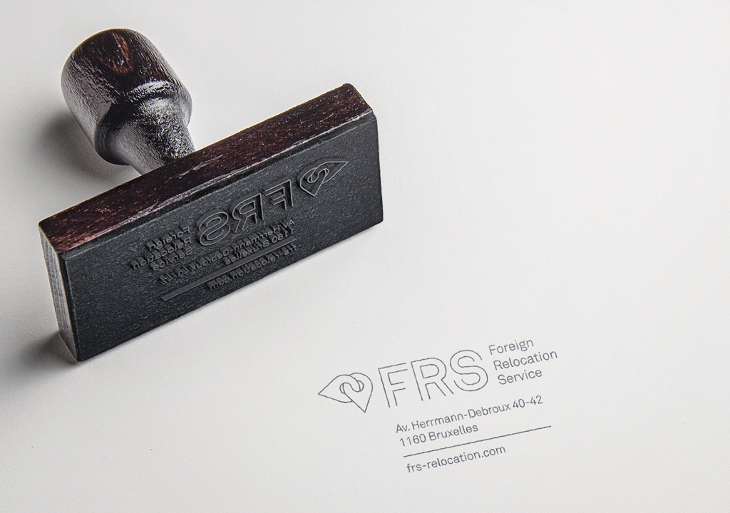 frs foreign relocation service belgium branding graphic identity by studio fiftyfifty