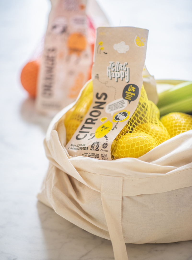 Terrehappy Terre Happy branding food packaging agence de communication Belgique Bruxelles graphisme Studio Fiftyfifty logo écologie eco brand