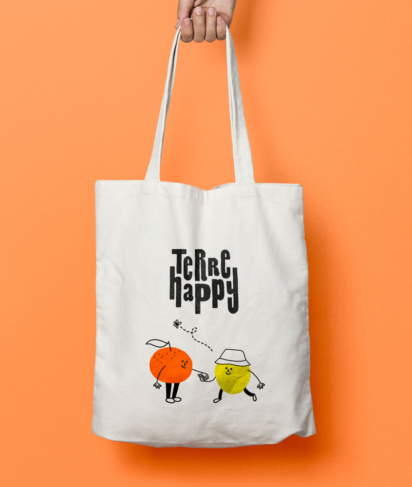 Terrehappy Terre Happy branding food packaging agence de communication Belgique Bruxelles graphisme Studio Fiftyfifty logo écologie eco brand
