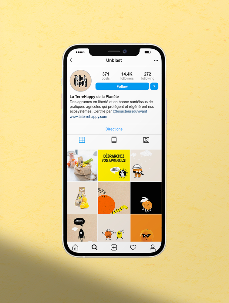 Terrehappy Terre Happy branding food packaging agence de communication Belgique Bruxelles graphisme Studio Fiftyfifty logo écologie eco brand