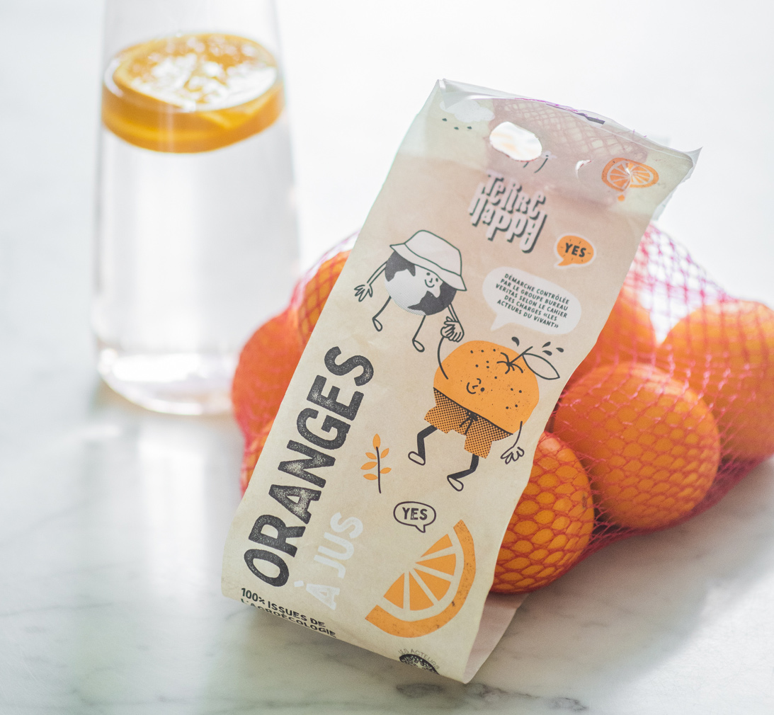 Terrehappy Terre Happy branding food packaging agence de communication Belgique Bruxelles graphisme Studio Fiftyfifty logo écologie eco brand