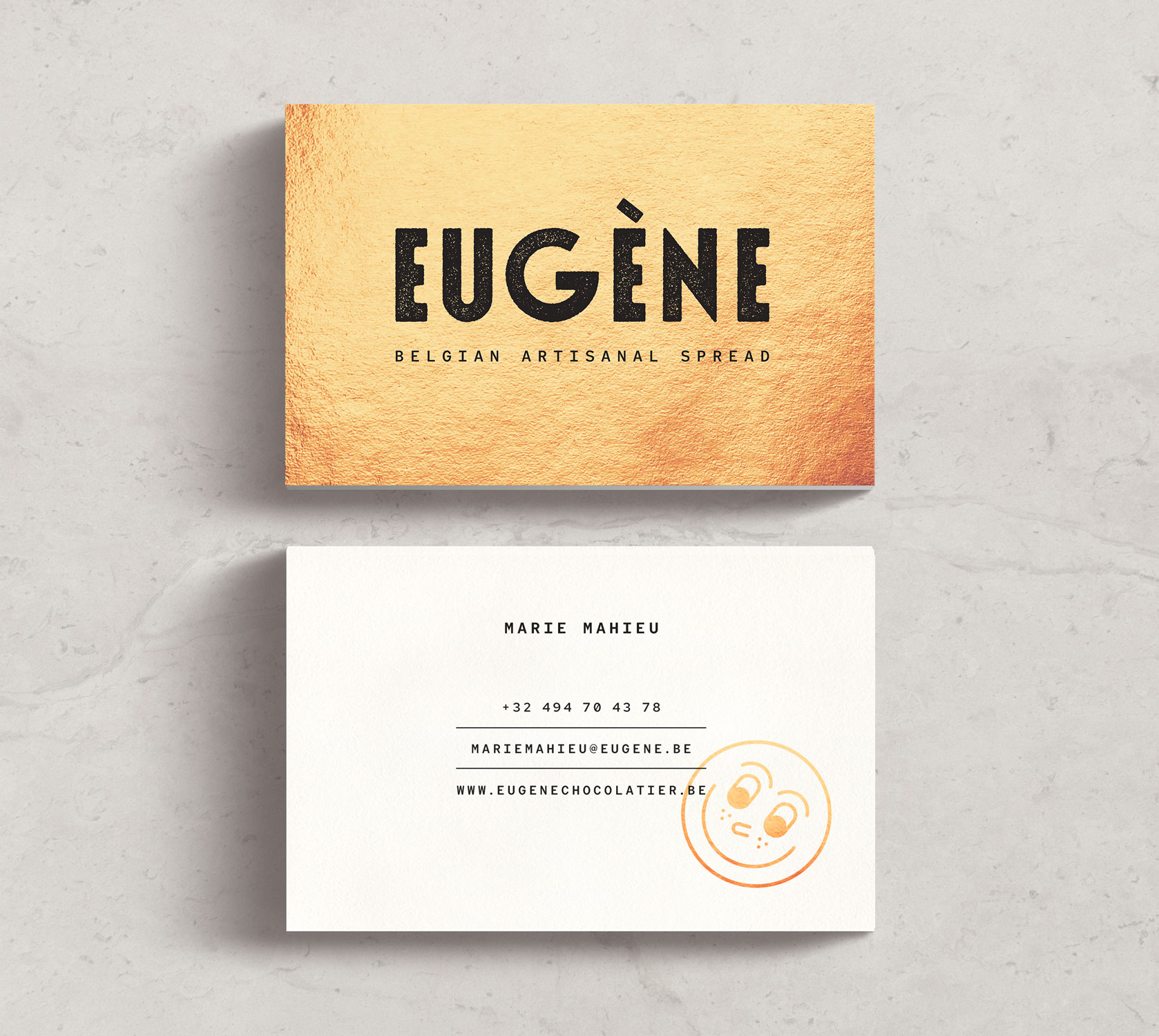 Eugène chocolatier identité graphique Bruxelles Studio Fiftyfifty Branding Packaging