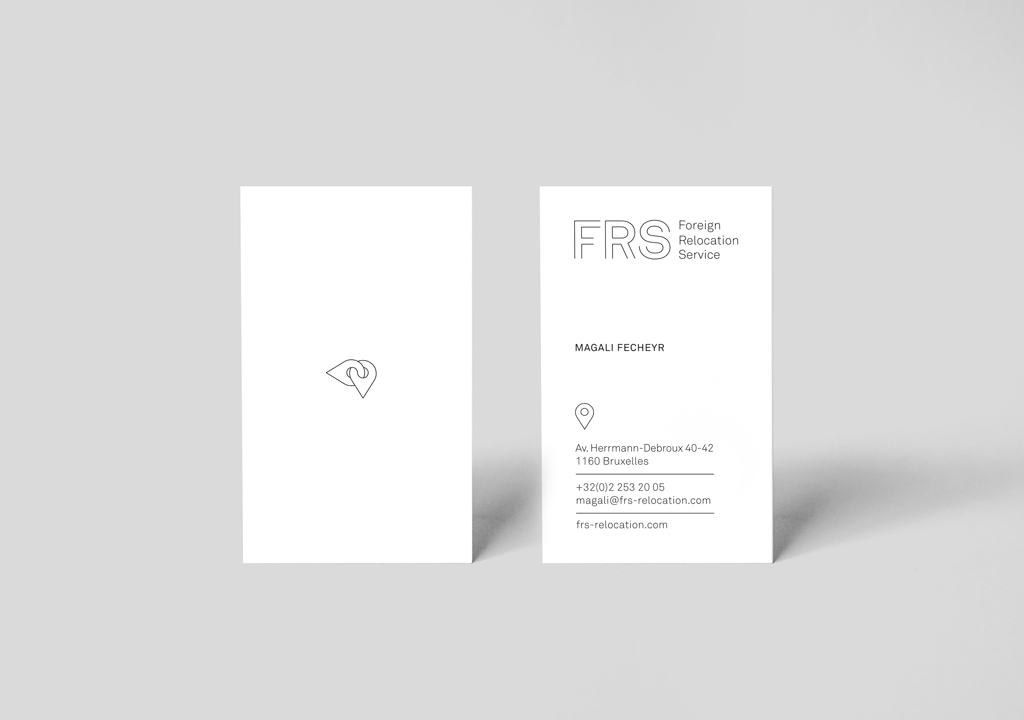 frs foreign relocation service belgium branding graphic identity by studio fiftyfifty